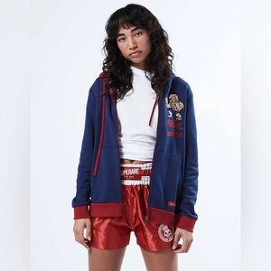 Superare Street Fighter Sagat Academy Zip Up Hoodie Size S